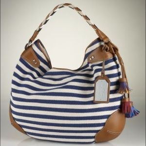 Ralph Lauren Striped Hobo Bag